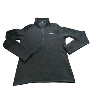 Patagonia Women's Better Sweater 1/4-Zip Fleece top size small black mock neck